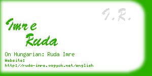 imre ruda business card